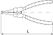 Подшипник Съемник стопорных колец (наружных) прямой, 230 мм.